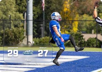 Assumption defends home field against Bentley, 29-27
