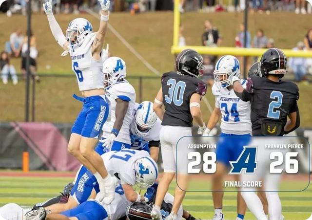 Assumption's 49-yard field goal clips Franklin Pierce