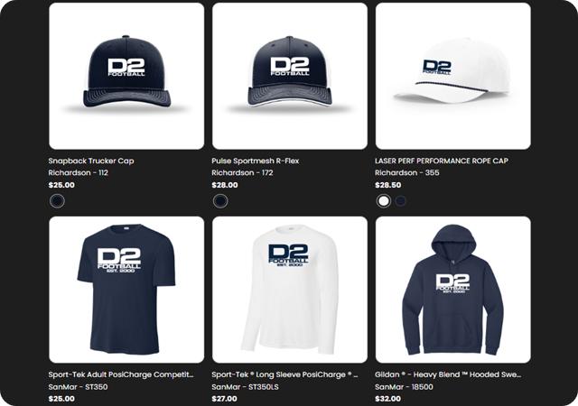 D2Football.com Apparel Store - Open through Aug. 3