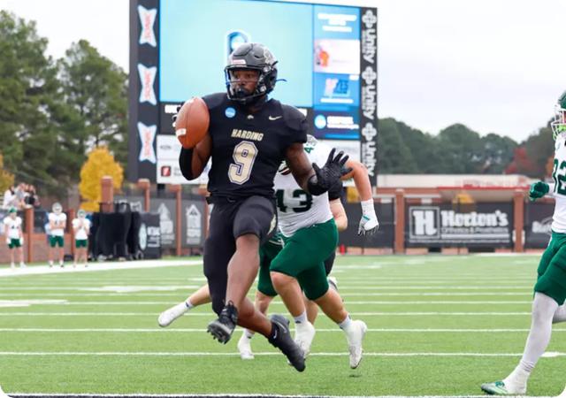 Ground Game Powers Harding Past Bearcats in Playoff Opener