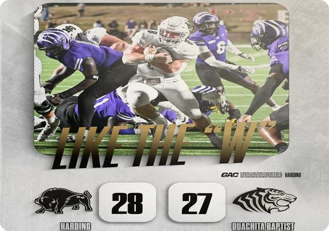 No. 2 Harding Wins Thriller at Ouachita
